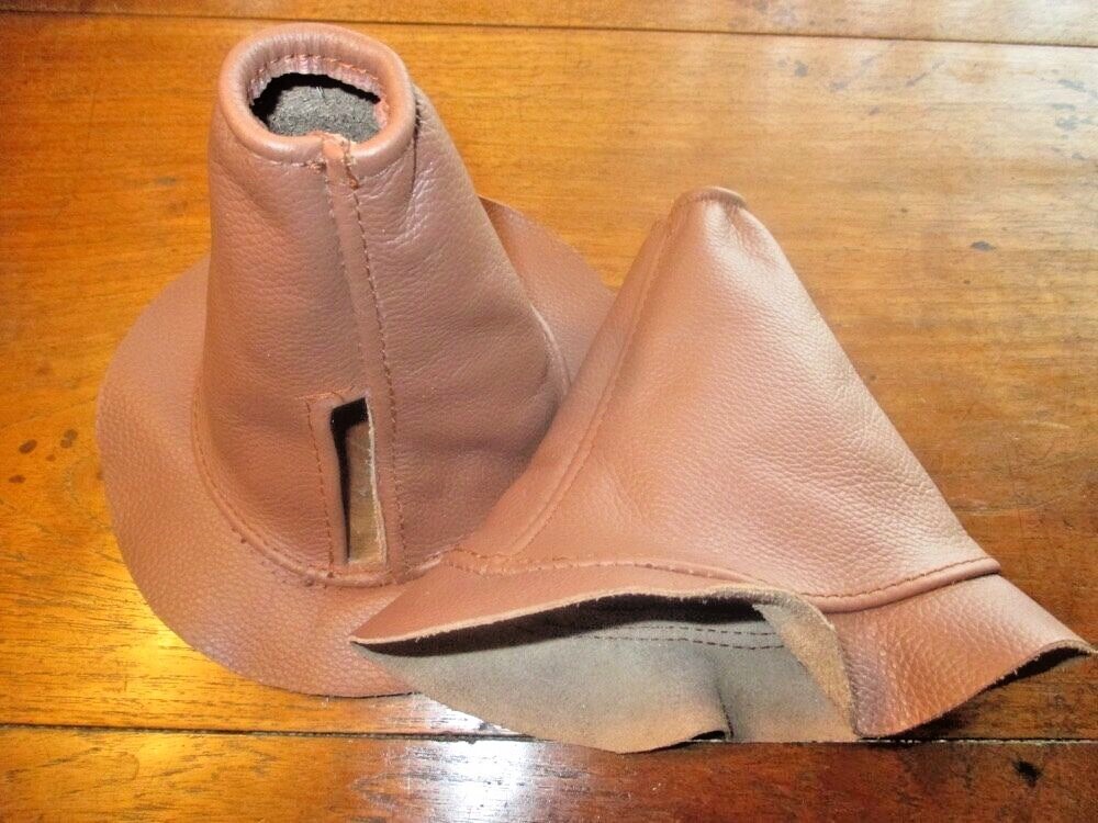 Pair of Aeronca Style 7 Series, BOOT-Control Stick Socket, Brown Leather