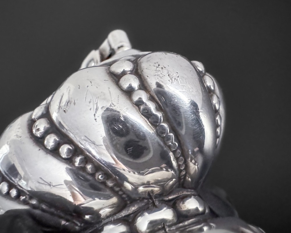 Vintage Ronson Silver Plate Crown Table Lighter 1940s