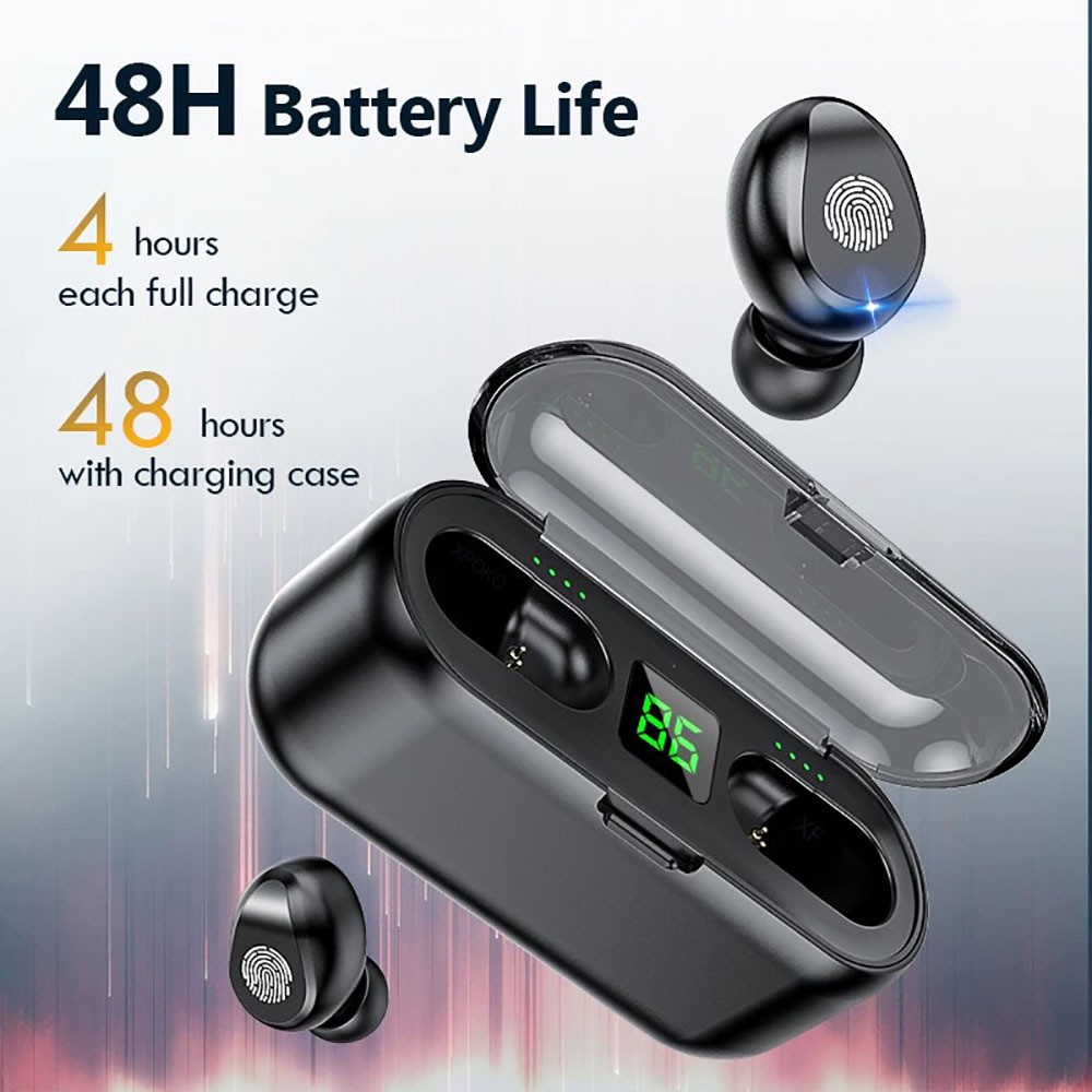 Wireless Bluetooth Headset 5.0 Digital Display Dual Call Power Display Movement