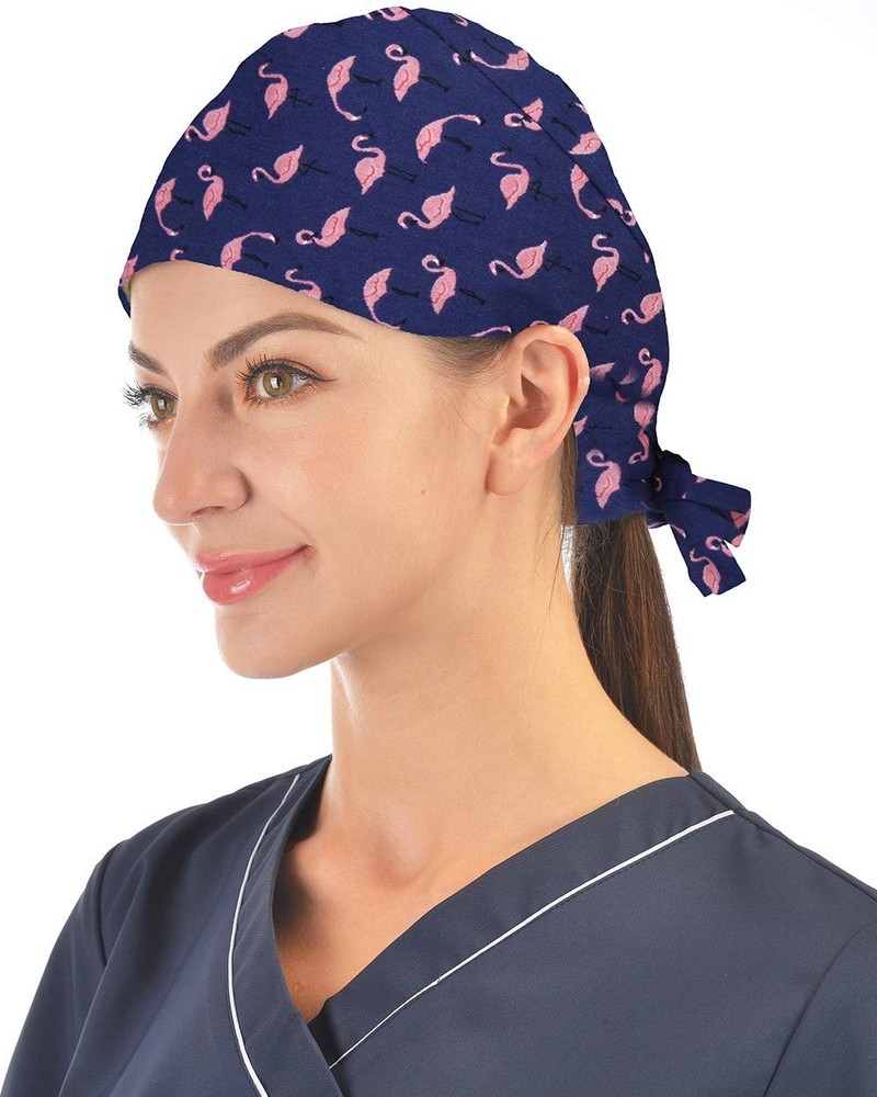 Adjustable Working Cap with Sweatband Bouffant Tie Back Hat Suitable for Men ...