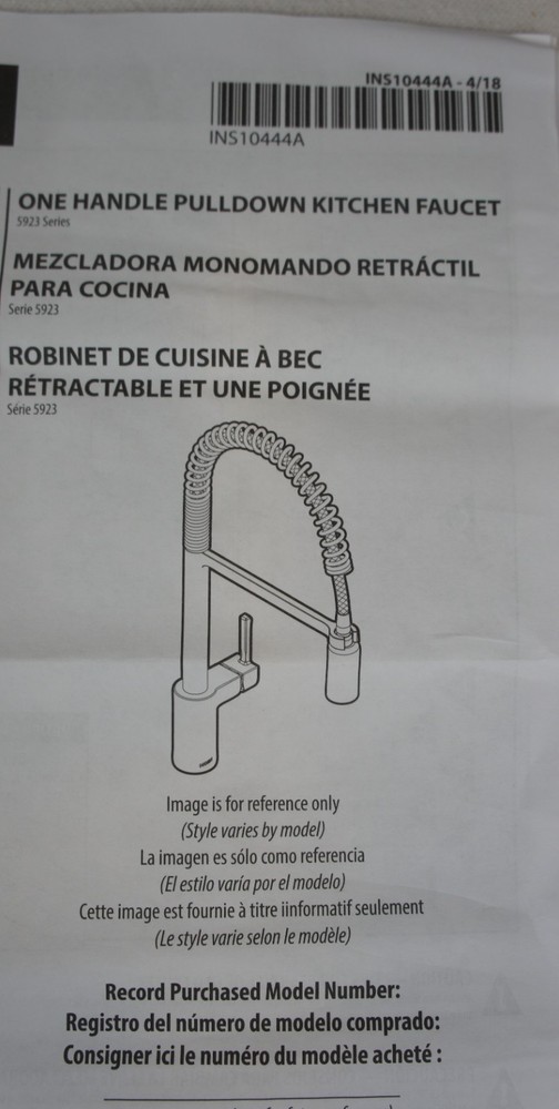 MOEN ALIGN 5923 CHROME ONE HANDLE PULLDOWN KITCHEN FAUCET IN ORIGINAL BOX