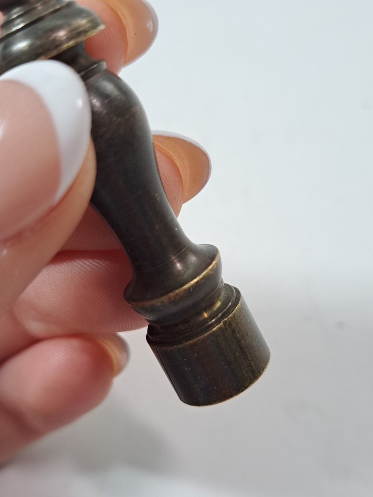 Brass Lamp Finial Turned Colonial Style