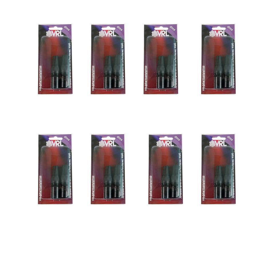 8 VRL DMXTERMINATOR 3 Pin and 5 Pin DMX Data DJ light Controller Terminator Set