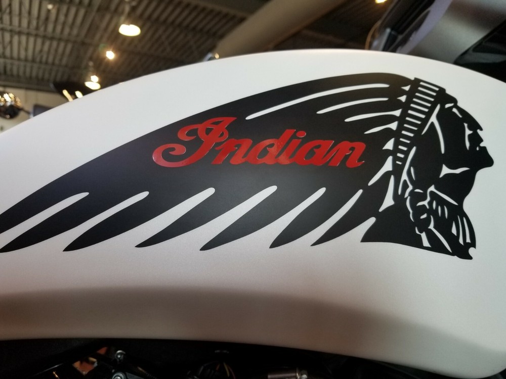 INDIAN CHALLENGER MOTORCYCLE FUEL TANK SIDE SCRIPT DECAL, STICKER, EMBLEM