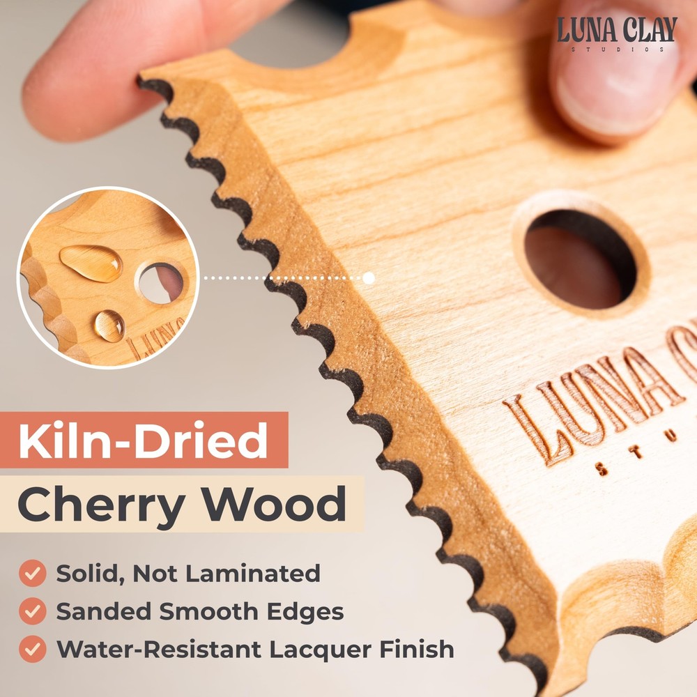 Pottery Ribs Tool Set | 8 Pack - Ceramic Tools for Pottery, Crescent (8pc)