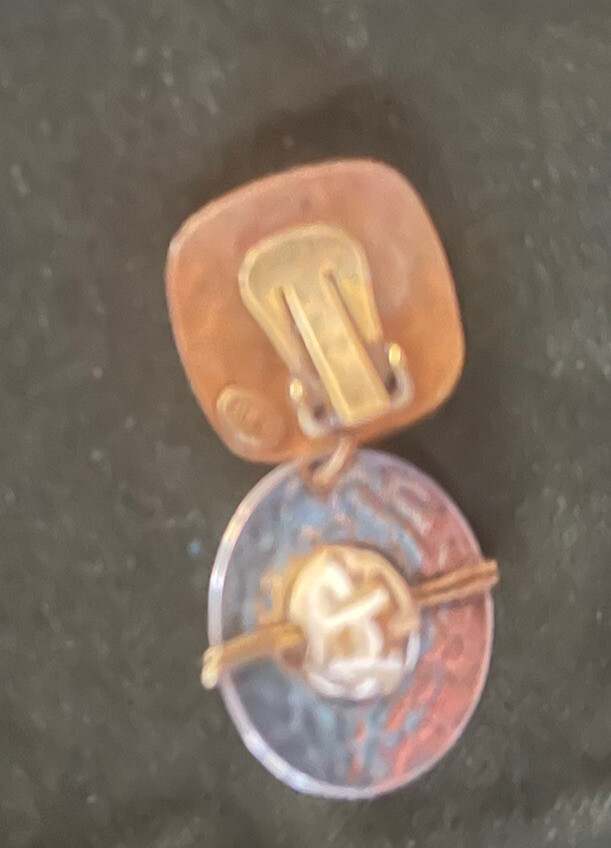 Artistic Hammered Gold Clip-on Earrings