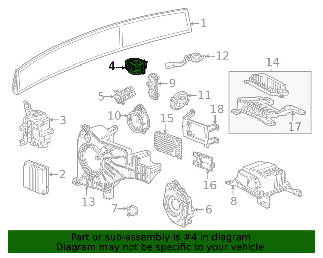 Genuine GM Inst Panel Speaker 85585738