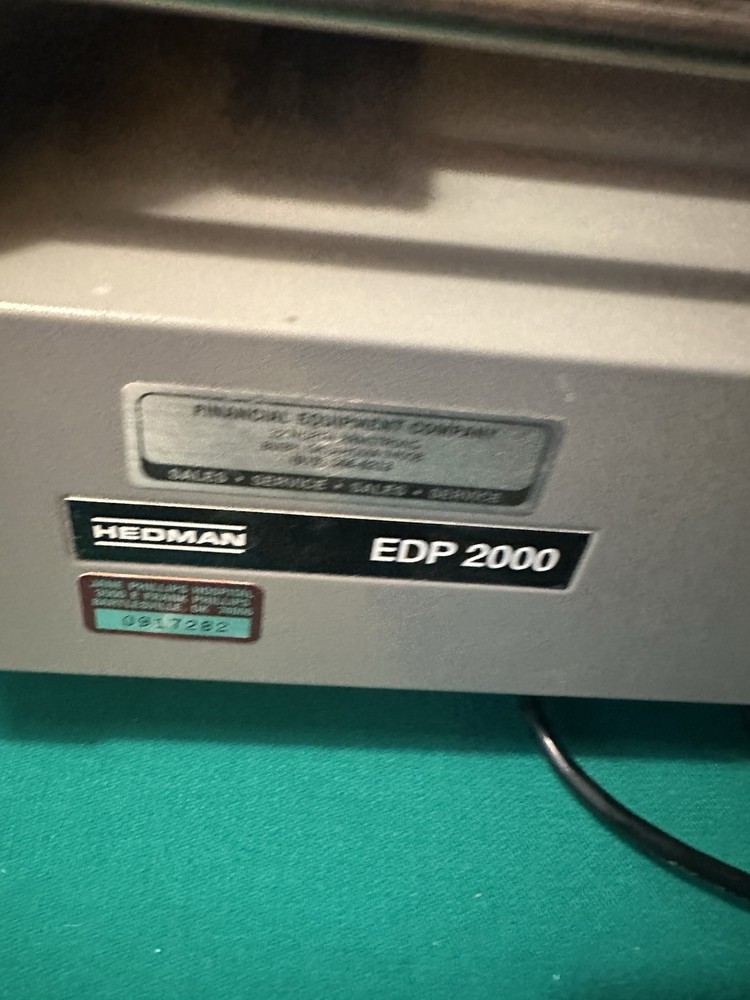 HEDMAN EDP 2000 (NO Keys) CONTINUOUS FORM CHECK SIGNER MACHINE