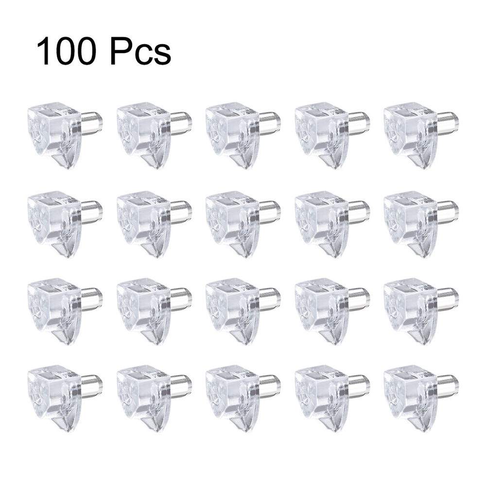 100pcs plastic shelf plugs support 5mm shelf staples pin light peg