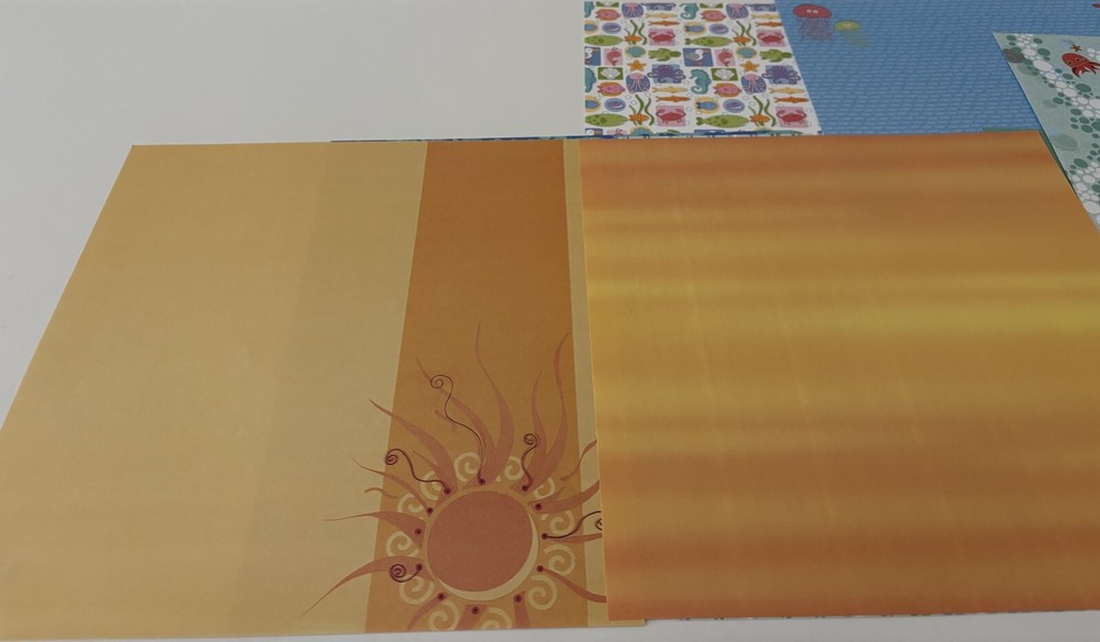 12" x 12" Scrapbook Various SUMMER VACATION, 13 Single & 2 Double-Sided Sheets