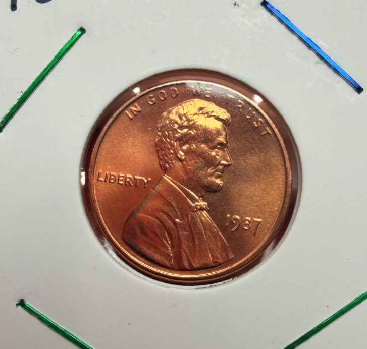 1987-P One Cent Penny - BU