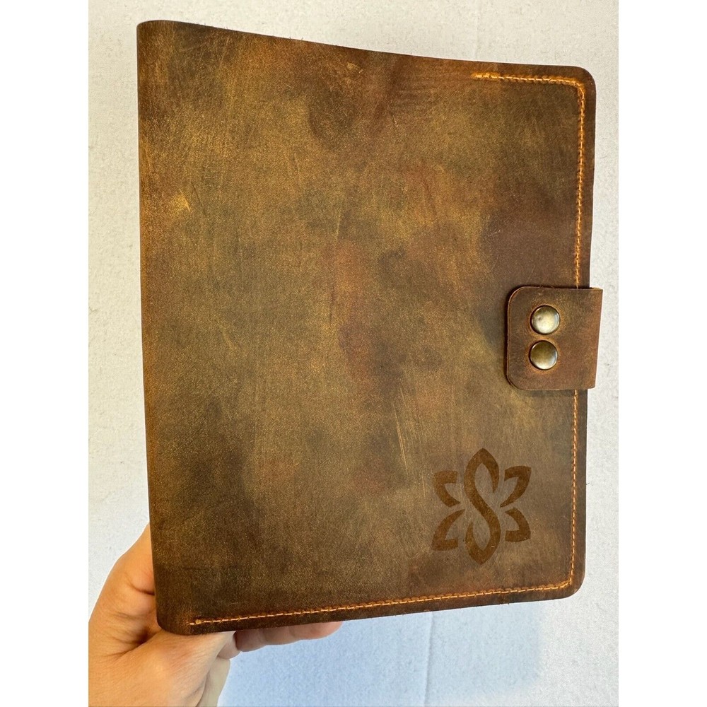 Leather Memo Notepad Organizer Scratch Pad Holder 9" x 7"