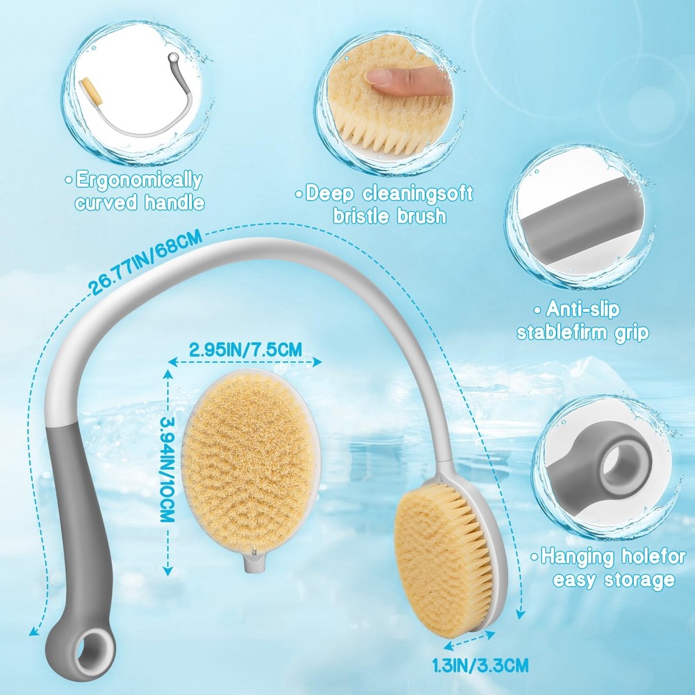 27 Inch Long Handle Back Scrubber Brush
