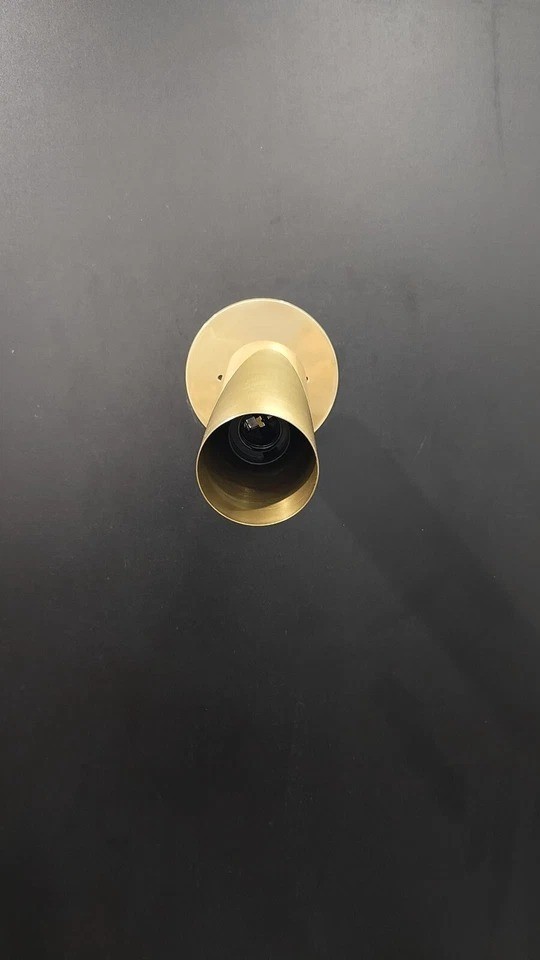 Raw brass Mini ceiling - spot light - sputnik light Italian brass light