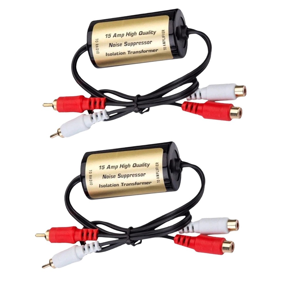 Noise Suppressor Filter RCA Ground Loop Isolator for AMP and Car Audio System