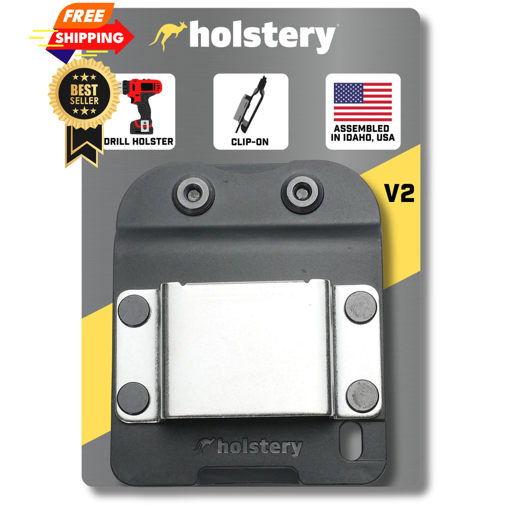 Holstery DriverMaster | Clip-On Tool Belt Drill Holder - Simple Hook Holster...