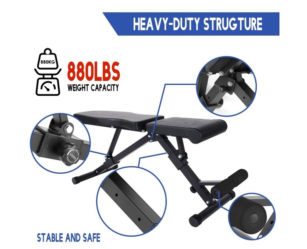 Anconats Weight Bench, Adjustable, Foldable