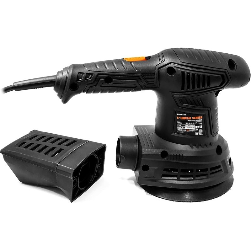 3.7A 5Inch Variable Speed Random Orbit Sander Electric Dual Grip Dust Collection