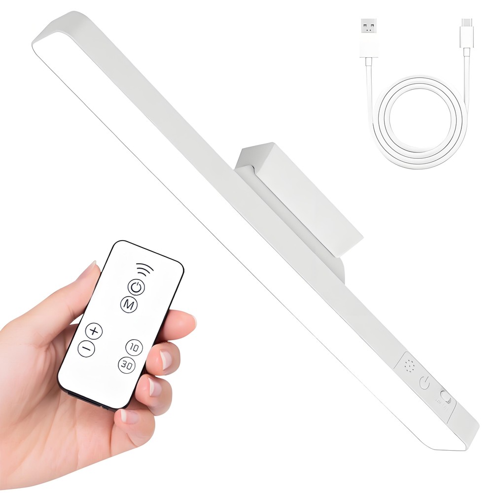 USB Rechargeable 3 Color Modes Dimmable Under Desk Lighting for Reading Bedroom