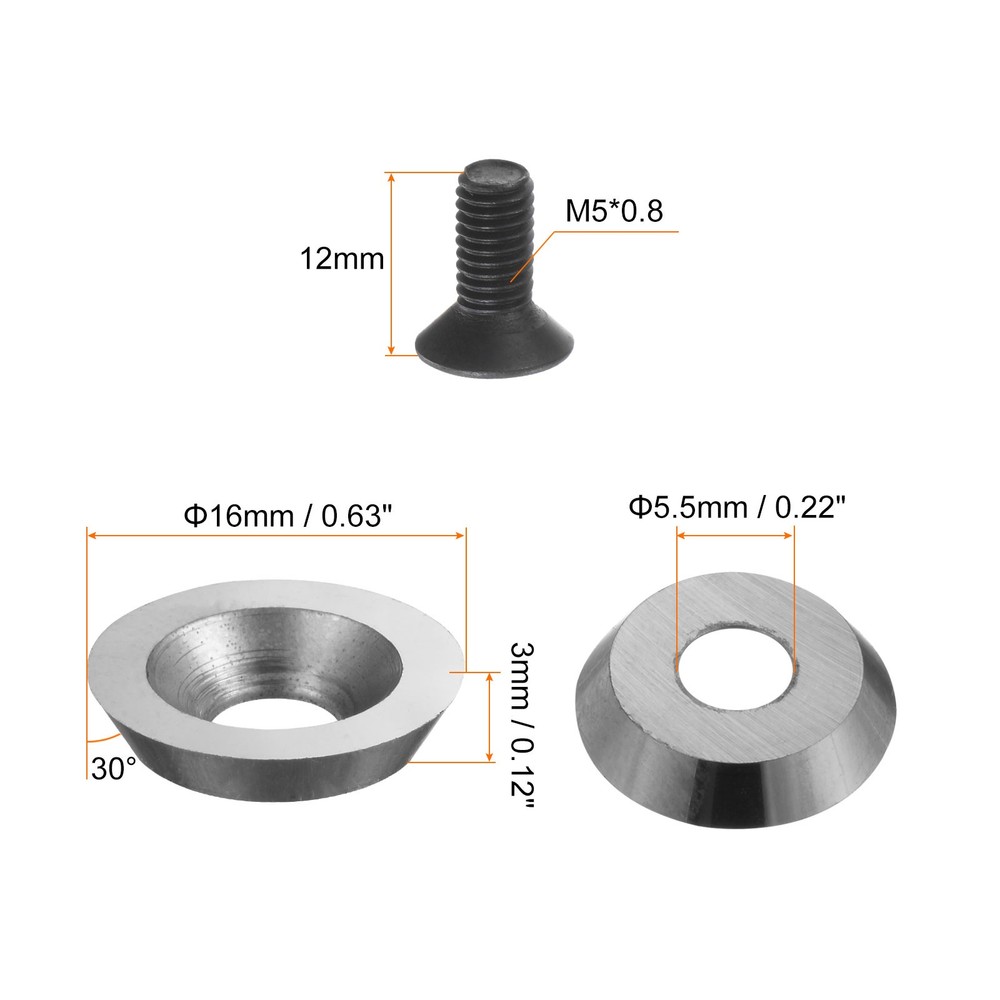 16mm Round Carbide Replacement Insert Cutter Replacement Insert with a Screw