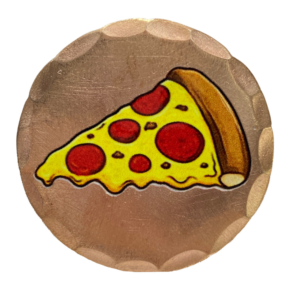 Pizza Copper Golf Ball Marker by Sunfish