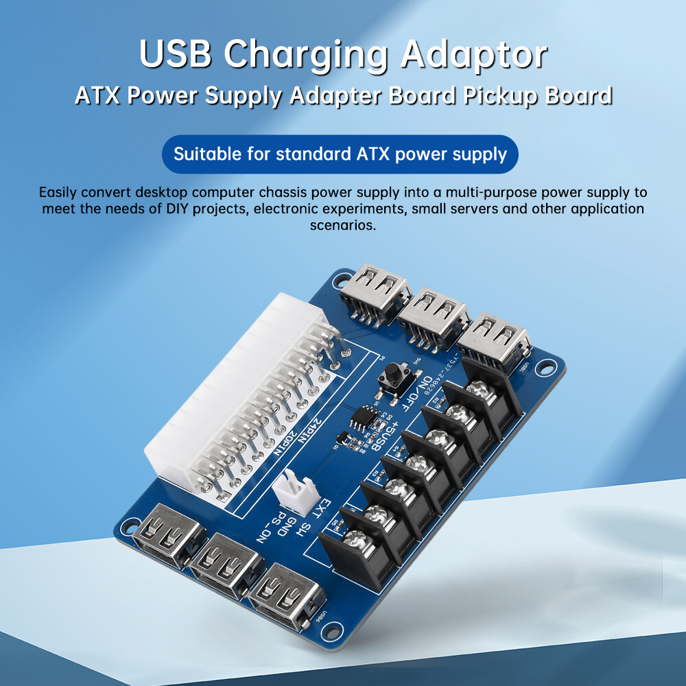 ATX Power Adapter Board USB Charging Desktop PowerSupply Breakout Adapter Module