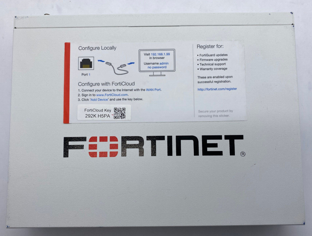 Fortinet FortiGate-60E FG-60E VPN Firewall Security