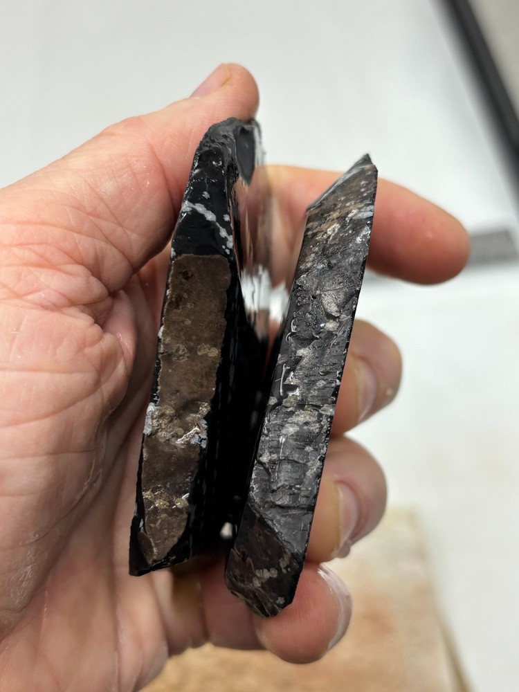 Snowflake Obsidian Slabs Lapidary Cabbing Knapping Combo ship avail
