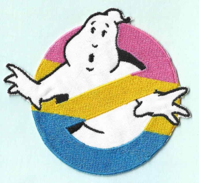 Pan Pride Embroidered Ghostbusters No Ghost Patch [iron on]