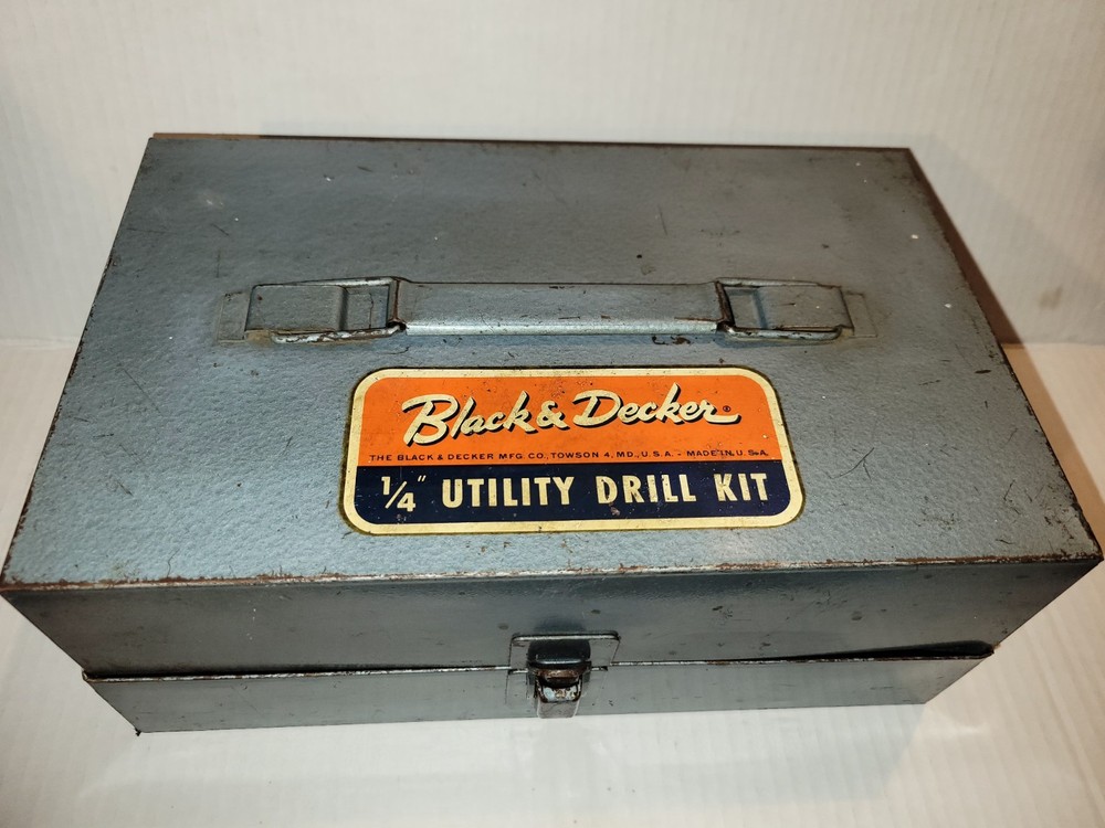 Vintage Black & Decker Utility Drill Kit Tool Box (Drill Not Included.)