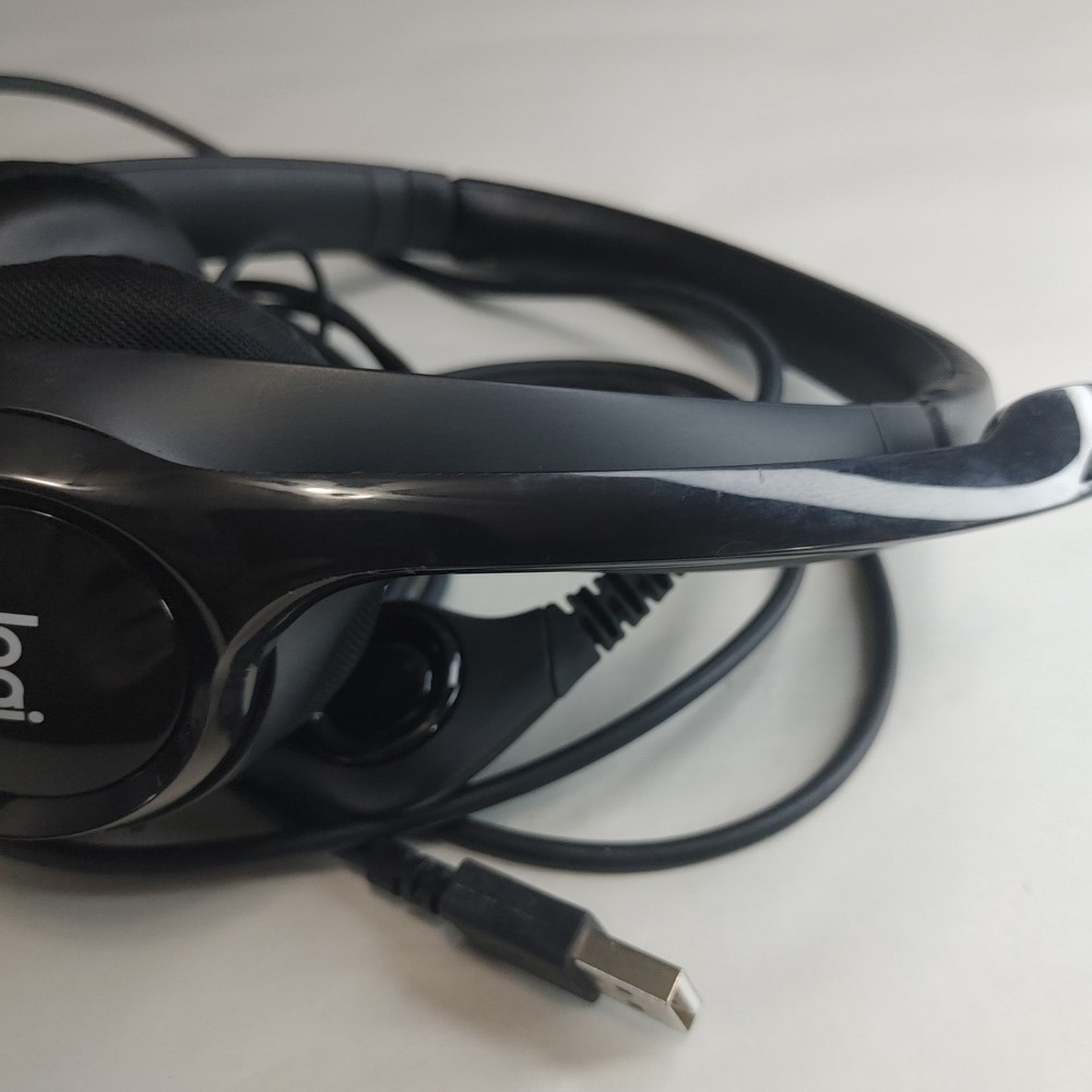 Logitech H390 USB Computer Headset Noise Cancelling Mic Stereo Tested