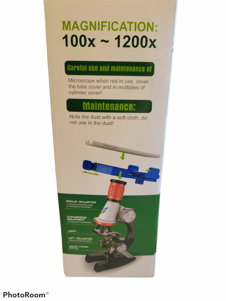 Educational Series 100X-1200X Magnification Microscope Microscopy Biology