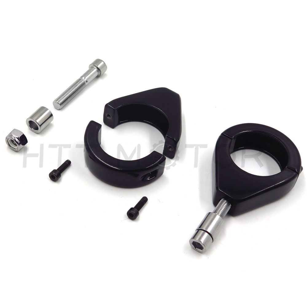 41mm Fork Turn Signal Indicator Light Relocation Bracket Clamps Mount for Harley