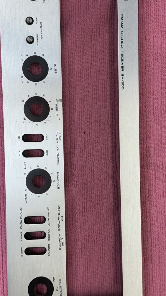 Original OEM Technics SA-300 Receiver Front Aluminum Panel Only W/ Screws 🔥