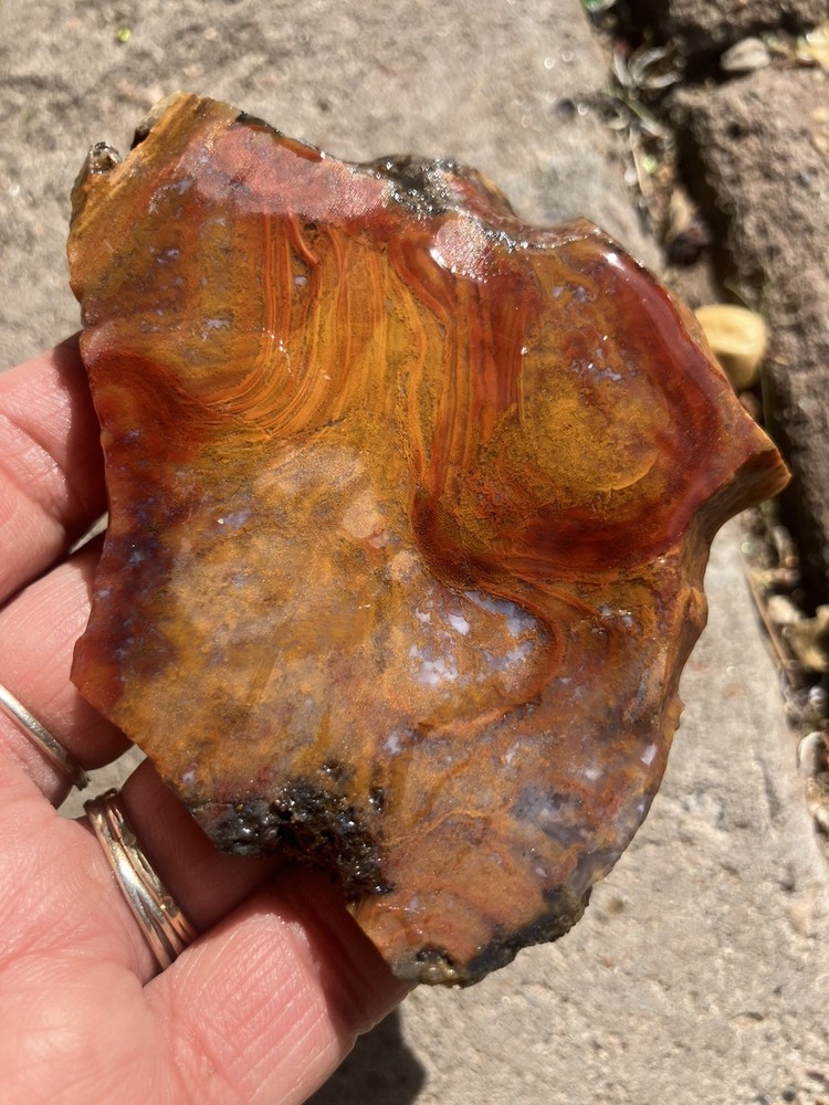 Rooster Tail Agate Slab