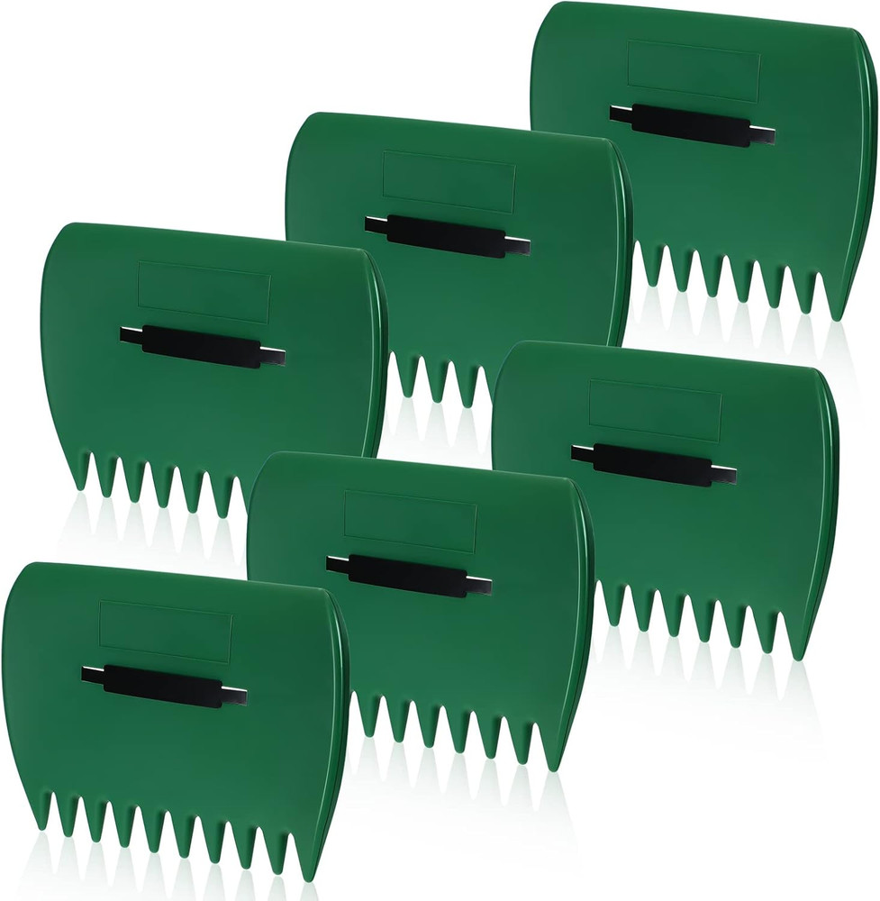 6 Pcs Leaf Scoops Hand Rakes, Large Leaf Scoops and Claws Lightweight Plastic Le