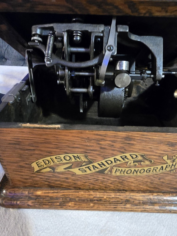 Edison Standard Phonograph w/ Horn + Extras