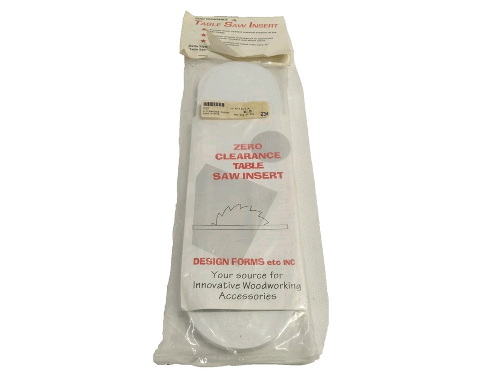 Zero Clearance Table Saw Insert, Delta Style, #18413, New In Package.