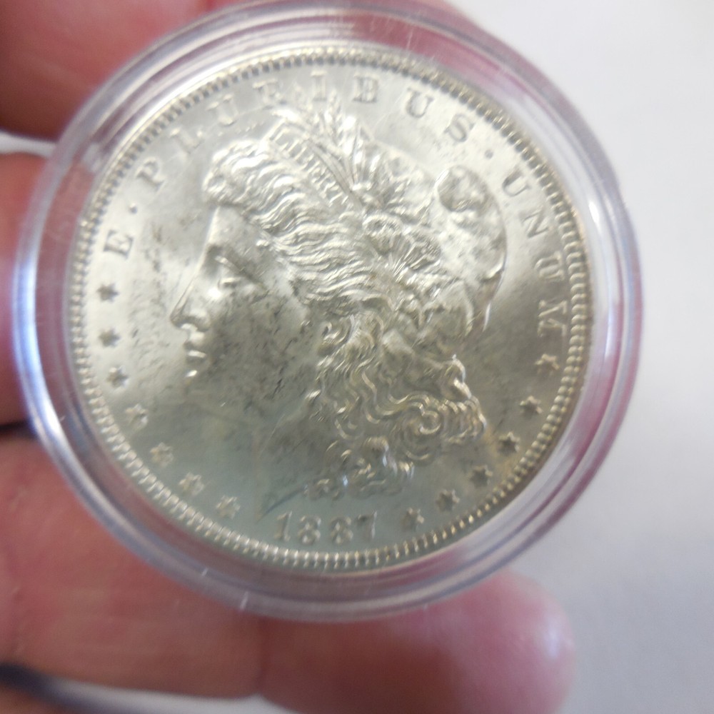1887 Morgan Silver Dollar Coin UNC MS