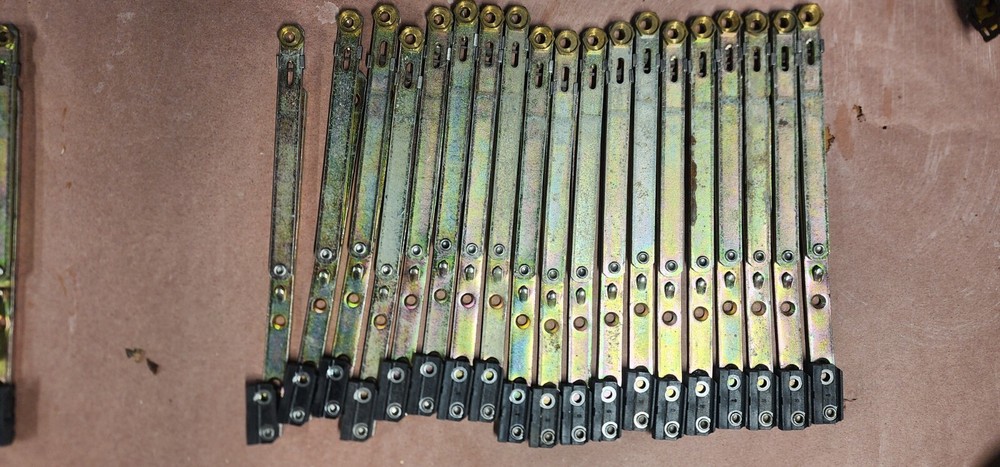 GU 9" Casement window Hinges with adjustment nut / Set $5.00 / read comments.