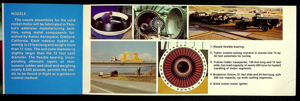 Thiokol Aerospace Solid State Rocket Engine Brochure 1970's Wasatch