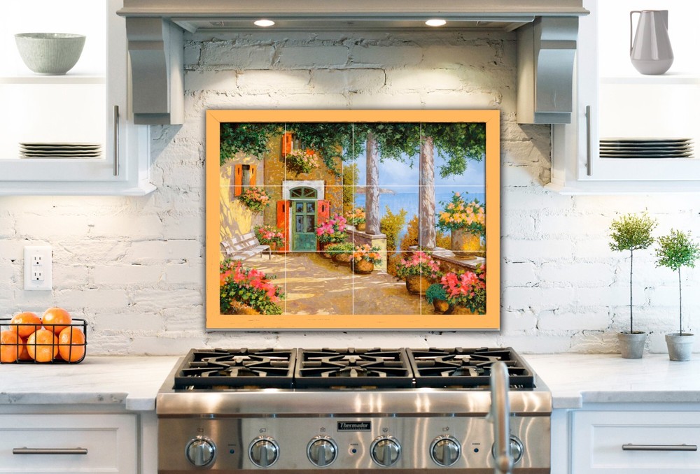 tropical fish marlins billfish octopus ocean reef ceramic tile mural backsplash