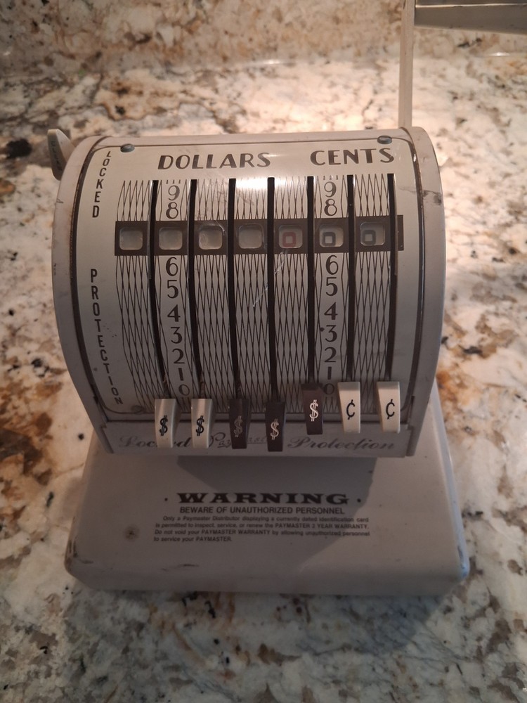 Vintage Authentic Paymaster Check Cutter