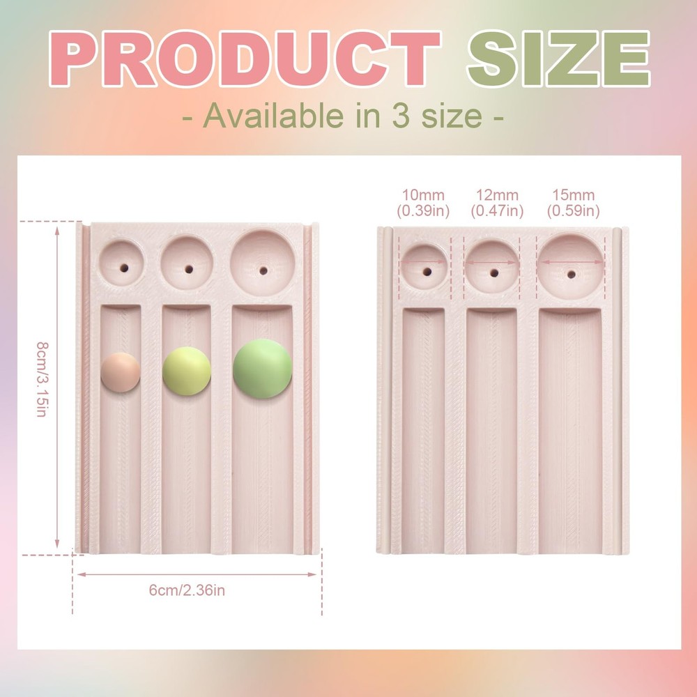 GeryVtee Clay Bead Hole Maker Polymer Earring Tool Size 2, white