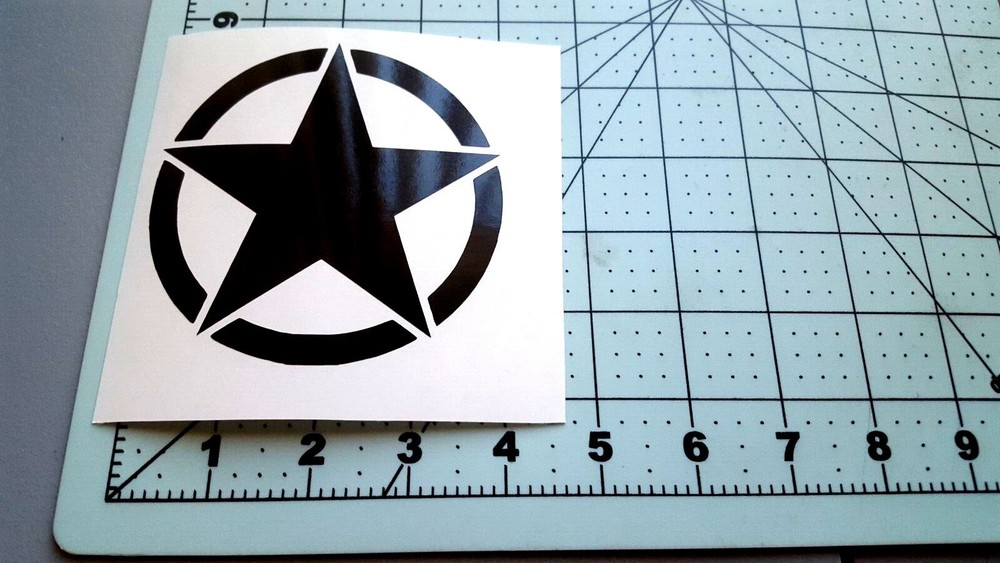 Military Army Star Vinyl Decal Sticker