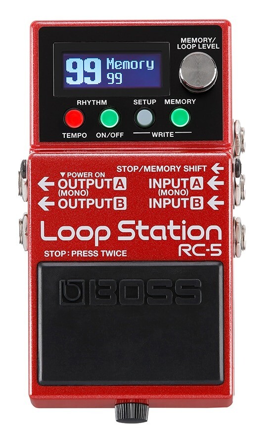 Boss RC-5 Loop Station Guitar Effect Pedal Phrase Recorder Compact Red Black