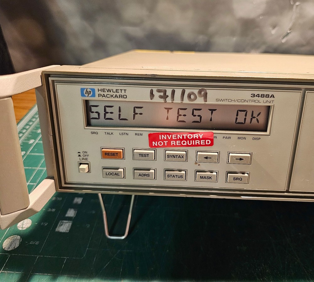 1990s HP 3488A HP-IB Programmable Switch/Control Unit - Passes Self Test