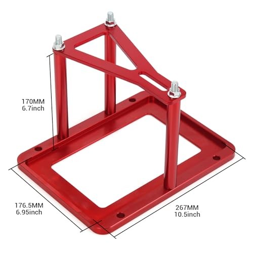 Battery Tray Hold Down Bracket Battery Relocation Kit Trunk for Optima red