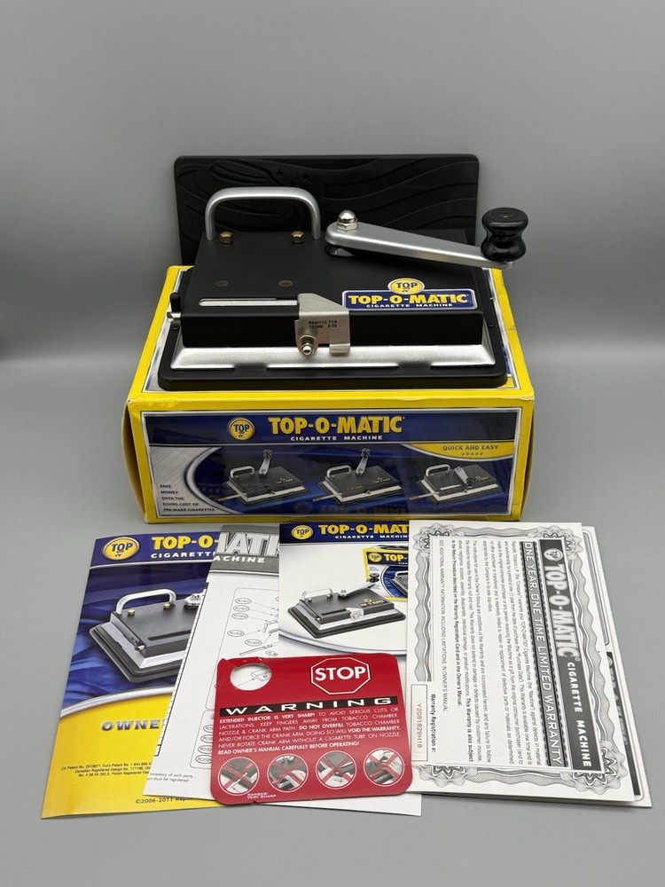 Top-O-Matic Cigarette Making Machine Inserts W/Box King Size & 100mm Cigarettes