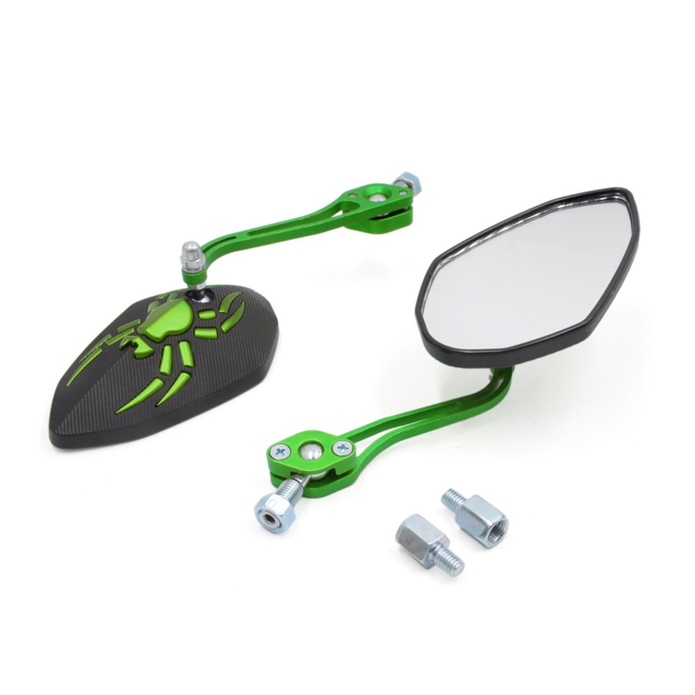 8mm 10mm Thread Diameter Mo for Motorcycle Motorcycle Rearview Mirror Green